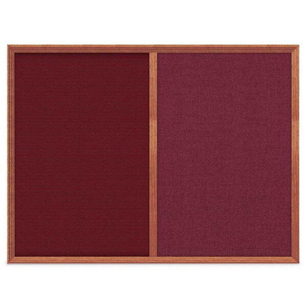 United Visual Products Slim Style Indoor Enclosed Corkboard, 12 UV500SC-SATIN-RUBBER - main